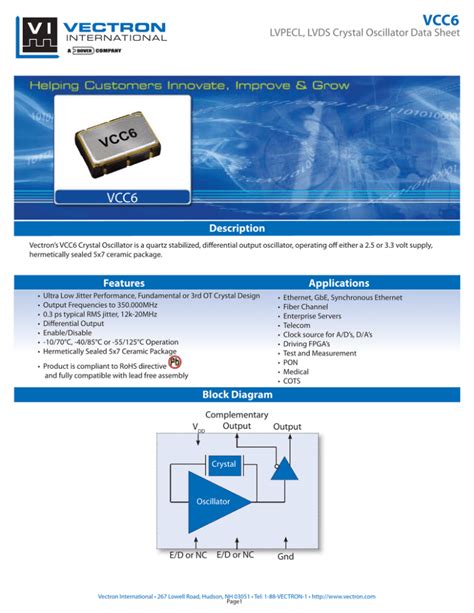 v3cc6|VCC6 Data Sheet .
